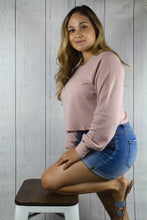 Load image into Gallery viewer, Simply Comfy Cropped Thermal - Misty Rose